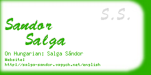 sandor salga business card